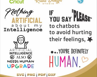 Zabawne cytaty o sztucznej inteligencji, pomysły na koszulki z nawiązaniem do sztucznej inteligencji, zabawne frazy svg o sztucznej inteligencji