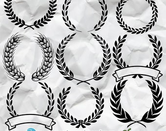 Circle of wheat silhouette, clipart circle of wheat, circle of wheat for title, circle of wheat for brand, circle for title, brand wheat svg