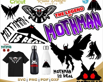 Mothman Vol.6 collection, passion for cryptid creatures, svg mothman legend, mothman bundle designs