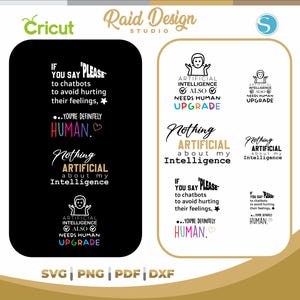 Roliga citat om artificiell intelligens, t-shirtidéer med hänvisning till artificiell intelligens, roliga fraser för artificiell intelligens i svg bild 5