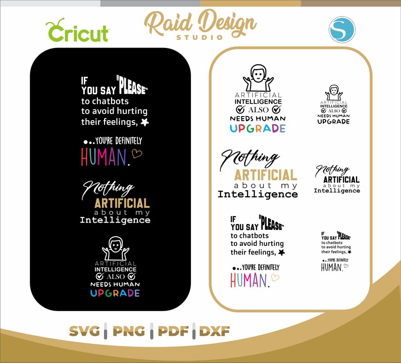Roliga citat om artificiell intelligens, t-shirtidéer med hänvisning till artificiell intelligens, roliga fraser för artificiell intelligens i svg bild 5