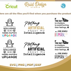 Roliga citat om artificiell intelligens, t-shirtidéer med hänvisning till artificiell intelligens, roliga fraser för artificiell intelligens i svg bild 4