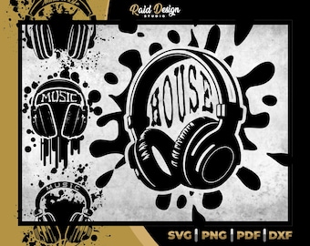 Headphones silhouette for t-shirt, headphone silhouette collection, headphone svg, headphone splash clipart, unique headphone