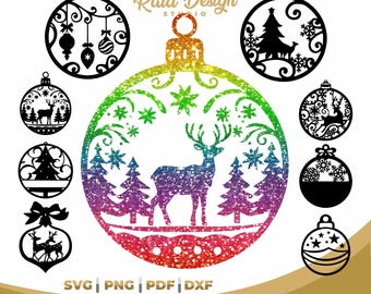 Decorative balls for christmas tree, Instant Download