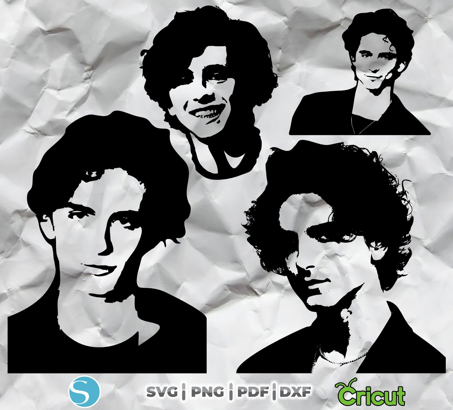 silhouette Timothee Chalamet, file for cricut, film actor, actor face for printing, timothee chalamet face silhouette