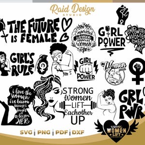 Citations sur le pouvoir des filles, citations sur le pouvoir des femmes, citations sur le pouvoir des femmes pour t-shirts, citations SVG sur le pouvoir des femmes, citations pour usage commercial, téléchargement instantané