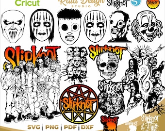 Rock band designs, svg Slipknot, brand of rock band, commercial use, instant download, silhouette of Slipknot