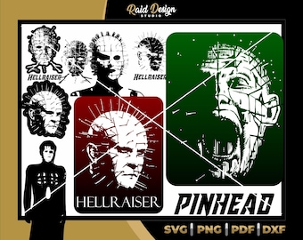 Horror-Charakter-Clipart zum Drucken, Hellraiser SVG, Hellraiser zum Drucken, Hellraiser-Silhouette für T-Shirt, Horror-BUNDLE SVG