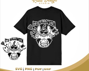 Animated characters svg, halloween stitch design, halloween themed stitch, cute stitch design for sublimation, grat gift for kids