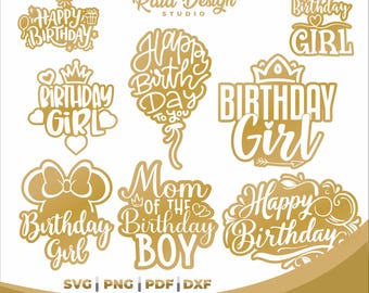 Girl Birthday Quotes, Instant Download, designs for cricut, laser cut files