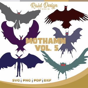 Mothman Silhouette Vol. 5, Mothman Legende SVG, Mothman Clipart, PNG Mothman Designs, Mothman Silhouette für T-Shirt, Mothman Bundle SVG