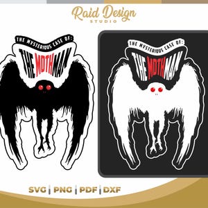 De Mothman Clipart, SVG, DXF, PNG, Direct downloaden