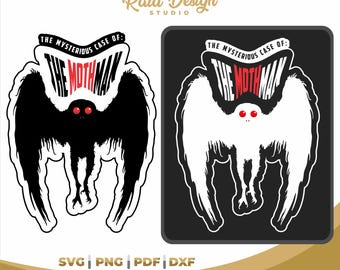 The Mothman Clipart, SVG, DXF, PNG, Instant download