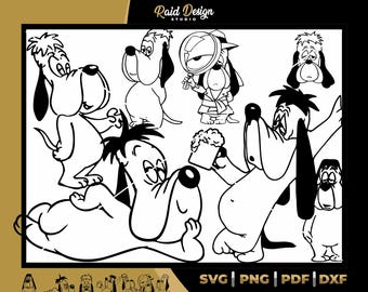 Dropy line drawing, droopy in svg, droopy design for t-shirt, droopy designs pack, droopy silhouette for cricut, droopy bundle svg
