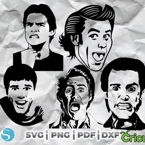 Silhouette digitali, vettore di attore comico, clipart - Download immediato per decorazioni murali con la silhouette di un comico