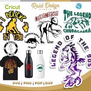 Chupacabra collection, Vol. 3, Chupacabra legend, classic cryptids, Chupacabra svg, Mexican follore, Chupacabra silhouette