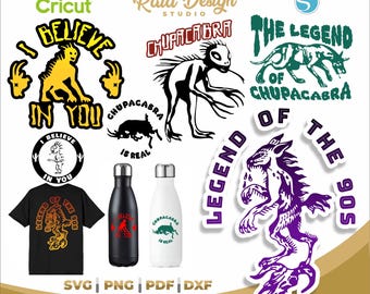 Chupacabra collection, Vol. 3, Chupacabra legend, classic cryptids, Chupacabra svg, Mexican follore, Chupacabra silhouette