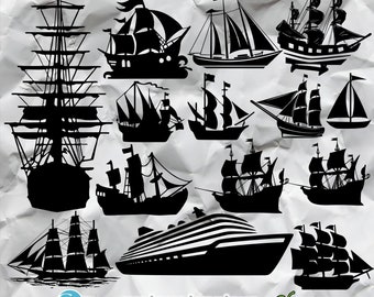 Ship silhouette bundle, ship lineart designs, ship lineart, big ship designs, vector ship printable, ship clipart, instant download
