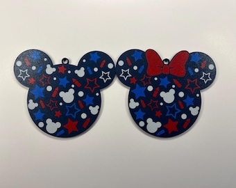 Mickey & Minnie 4th of July Hanging Signs