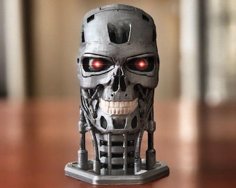 Terminator T-800 Bust 3D Print STL File – Sci-Fi Robot Skull Digital Download