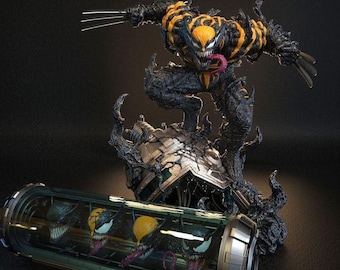 Venomized Wolverine STL File | 3D Printing Model (Digital File)