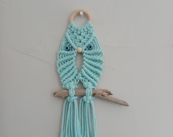 Hibou en macramé Charly