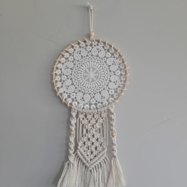 Attrape rêve en macramé et crochet