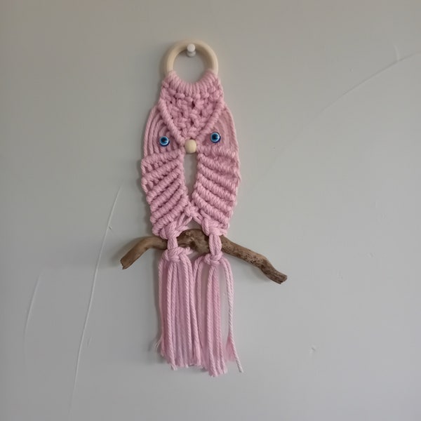 Hibou en macramé Louise