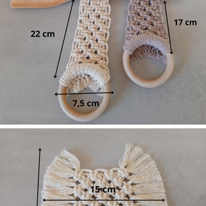 Ensemble Porte-serviettes à vaisselle avec fourchette et anneaux en bois 2 dessous de verre image 4