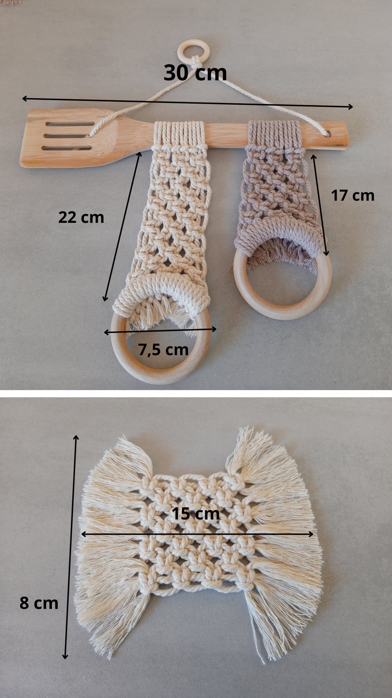 Ensemble Porte-serviettes à vaisselle avec fourchette et anneaux en bois 2 dessous de verre image 4