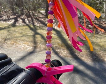 Stroller Flag - Pink & Orange
