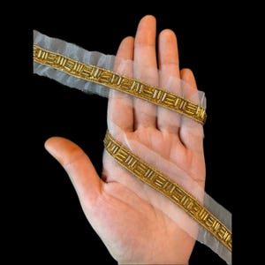 Indian Golden Beaded Border Lace For Any Sewing And Cloth Designing And Multicrafting