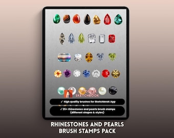 Rhinestones and Pearls Brush Stamps for Autodesk Sketchbook