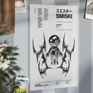 Poster Smiski: Stampa artistica di una misteriosa statuetta giapponese - Decorazione kawaii per la stanza