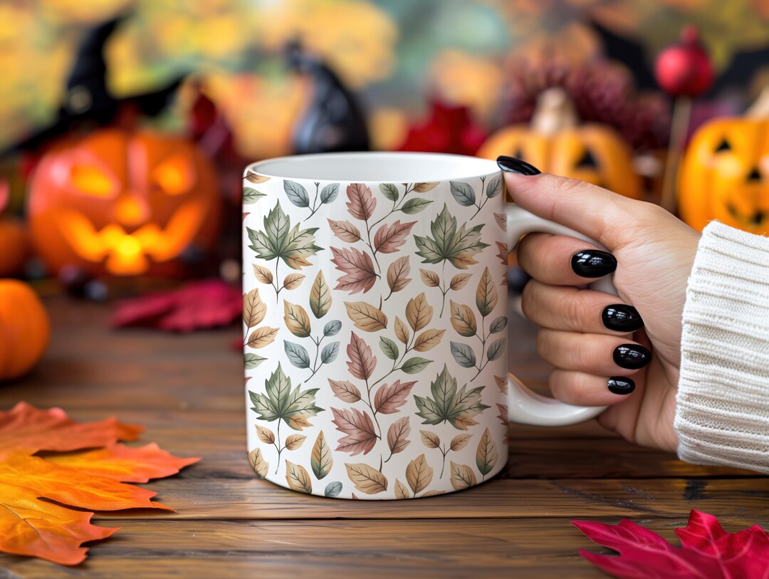 Mug Fall Color Watercolor Autumn Leaf Mug | Fall Foliage Coffee Cup - Etsy