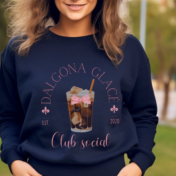 Crewneck Quirky cotton sweatshirt "Iced Dalgona"