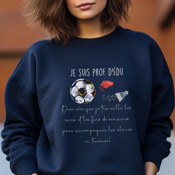 Crewneck Sweatshirt unisex non-gendered cotton education teacher "I am an education teacher"