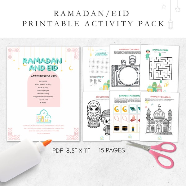 Ramadan Activity Printable, Eid Activities, Ramadan Activity Book, Ramadan Printable, Eid Activity Book, Ramadan Coloring, Ramadan Kids