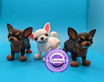 Flexi Chihuahua Fidget Desk Toy | 3D Printed