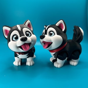 3D Printed Chibi Style Huskie Dog Fidget Desk Toy