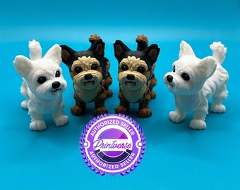 Articulating Yorkie/Maltese Dog Fidget Desk Toy | Printverse | 3D Printed
