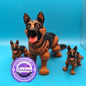 Articulating German Shepherd 3D Printed Toy