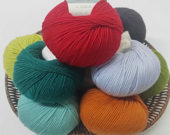 52 Color Alpaca wool yarn, Alpaca yarn, Sock yarn, Natural fiber yarn, Knitting wool,  Alpaca fiber,Sport weight yarn, Superfine alpaca