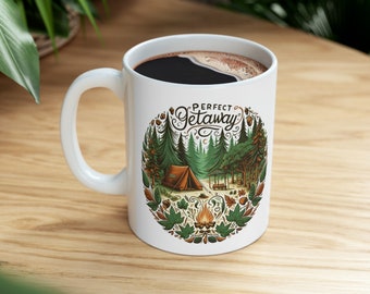 Perfect Getaway Coffee Mug, Camping, Outdoors, Nature lover Gift