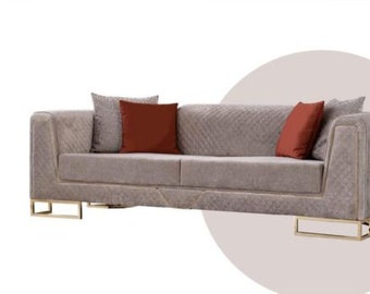 Dreisitzer Couch Polster Luxus Möbel Einrichtung xxl Sofa 240cm samt