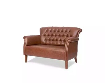 Canapé d'étude Chesterfield deux places mobilier rembourré design de luxe