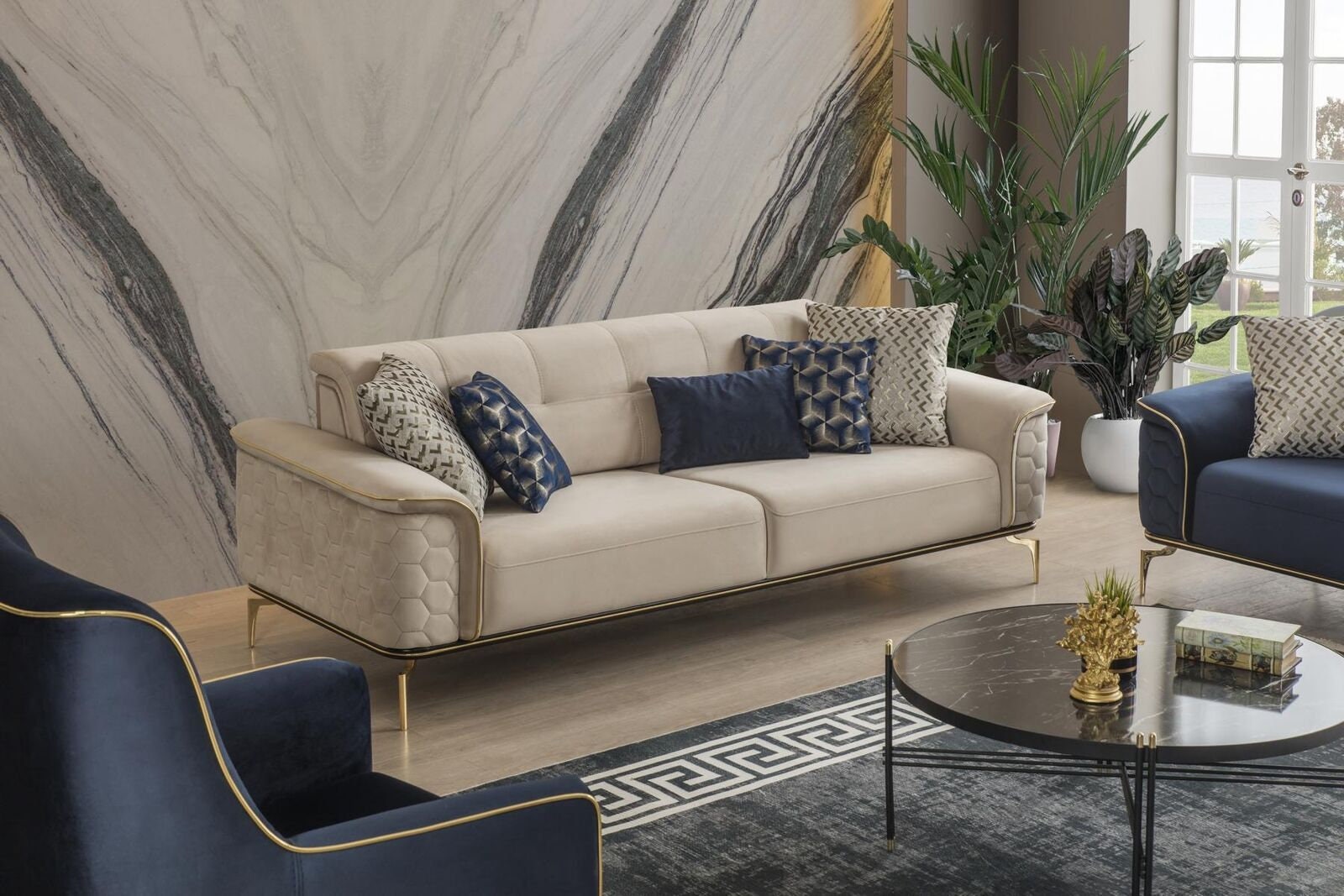 Three Seater Sofa 3 Seater Luxury Sofas Living Room Furniture ...