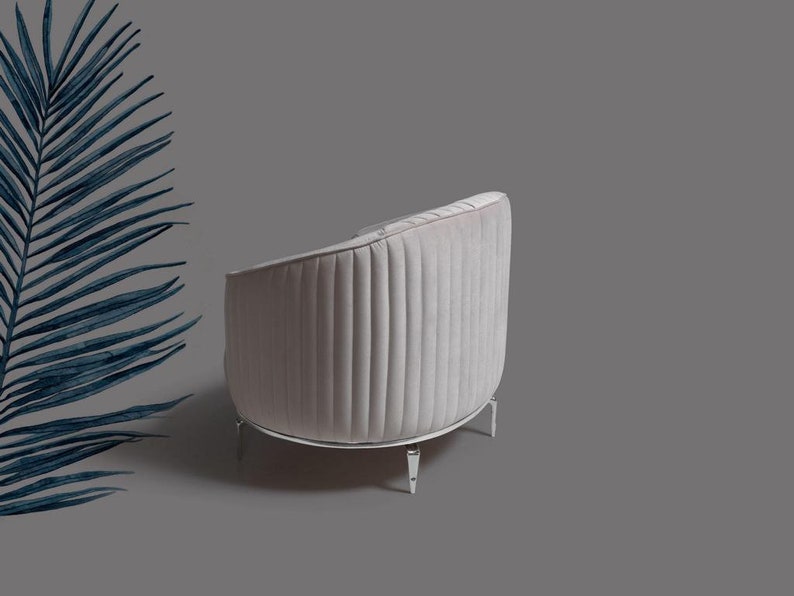 Ensemble de canapés en textile blanc, meubles de salon, 3 1 places, design moderne image 5