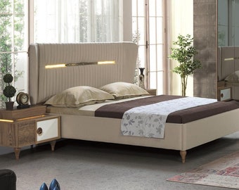 Schlafzimmer Nachttisch Beistelltisch Design Modernes neu Braun Holz