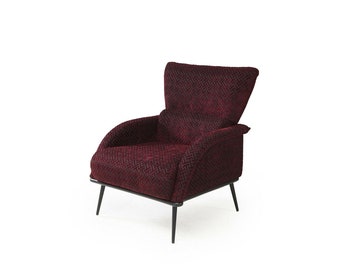 Fauteuil monoplace 1 place tissu chaise moderne mobilier de salon textile chaise club